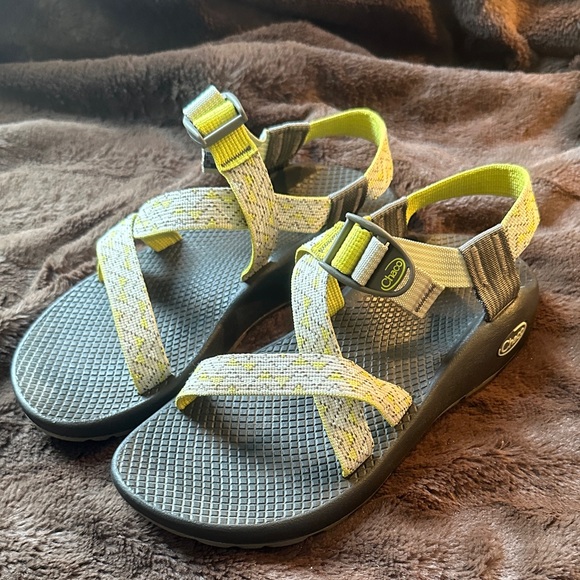 Chaco Shoes - Chaco Z/1 Sandals with Yellow and Gray Straps